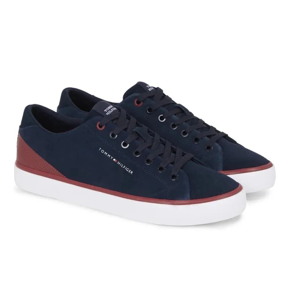 Tommy Hilfiger Th Hi Vulc Core Low Suede Sneakers Men FM0FM04817-NVY