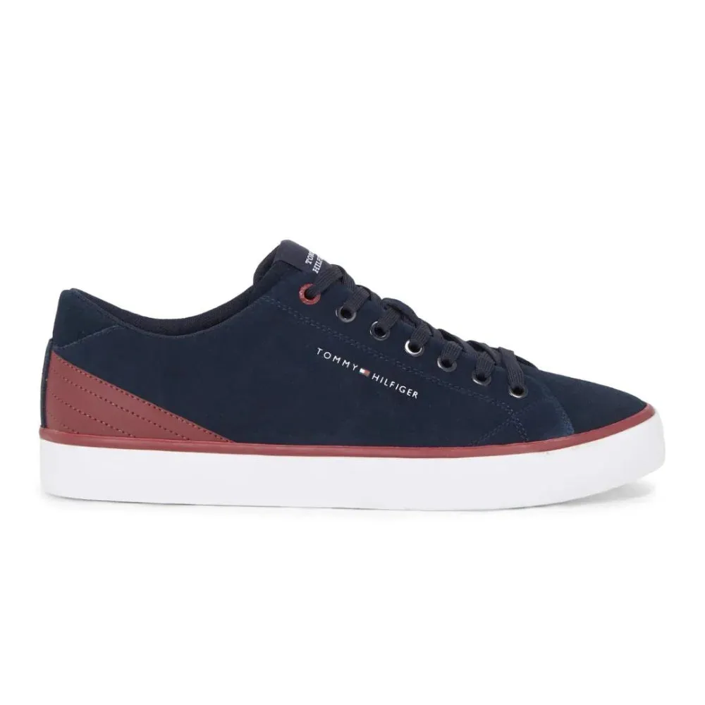 Tommy Hilfiger Th Hi Vulc Core Low Suede Sneakers Men FM0FM04817-NVY