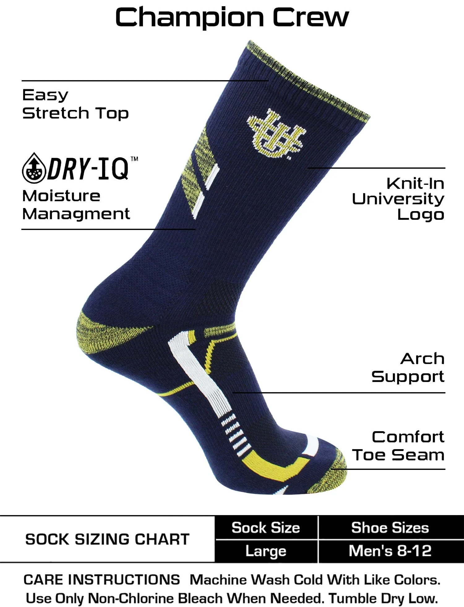 UC Irvine Anteaters Socks University of California Irvine Anteaters Champion Crew Socks