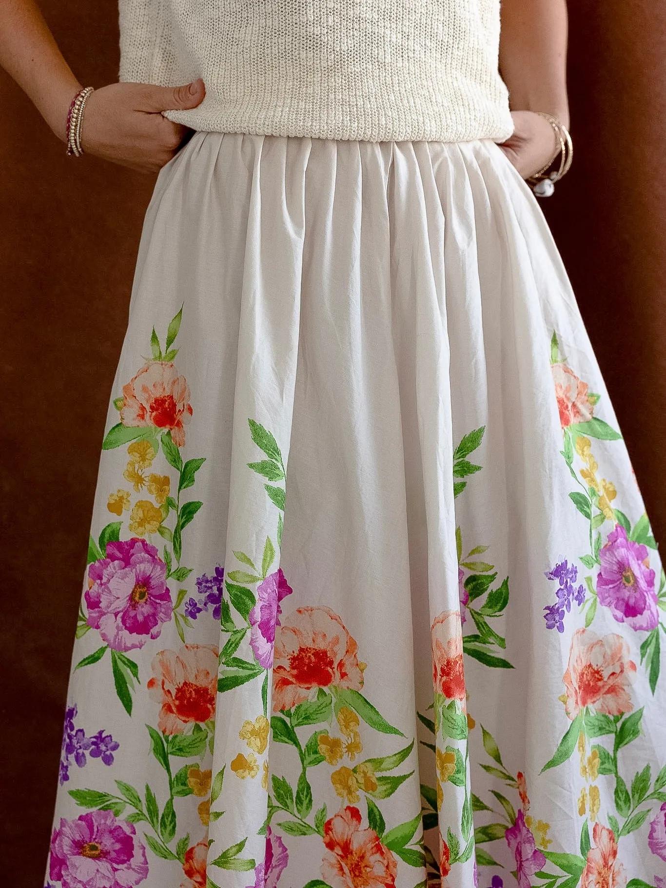 Veronica Floral Midi Skirt