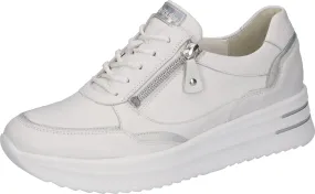 Waldlaufer Arianna 77500 311 663 White And Silver Leather Trainers