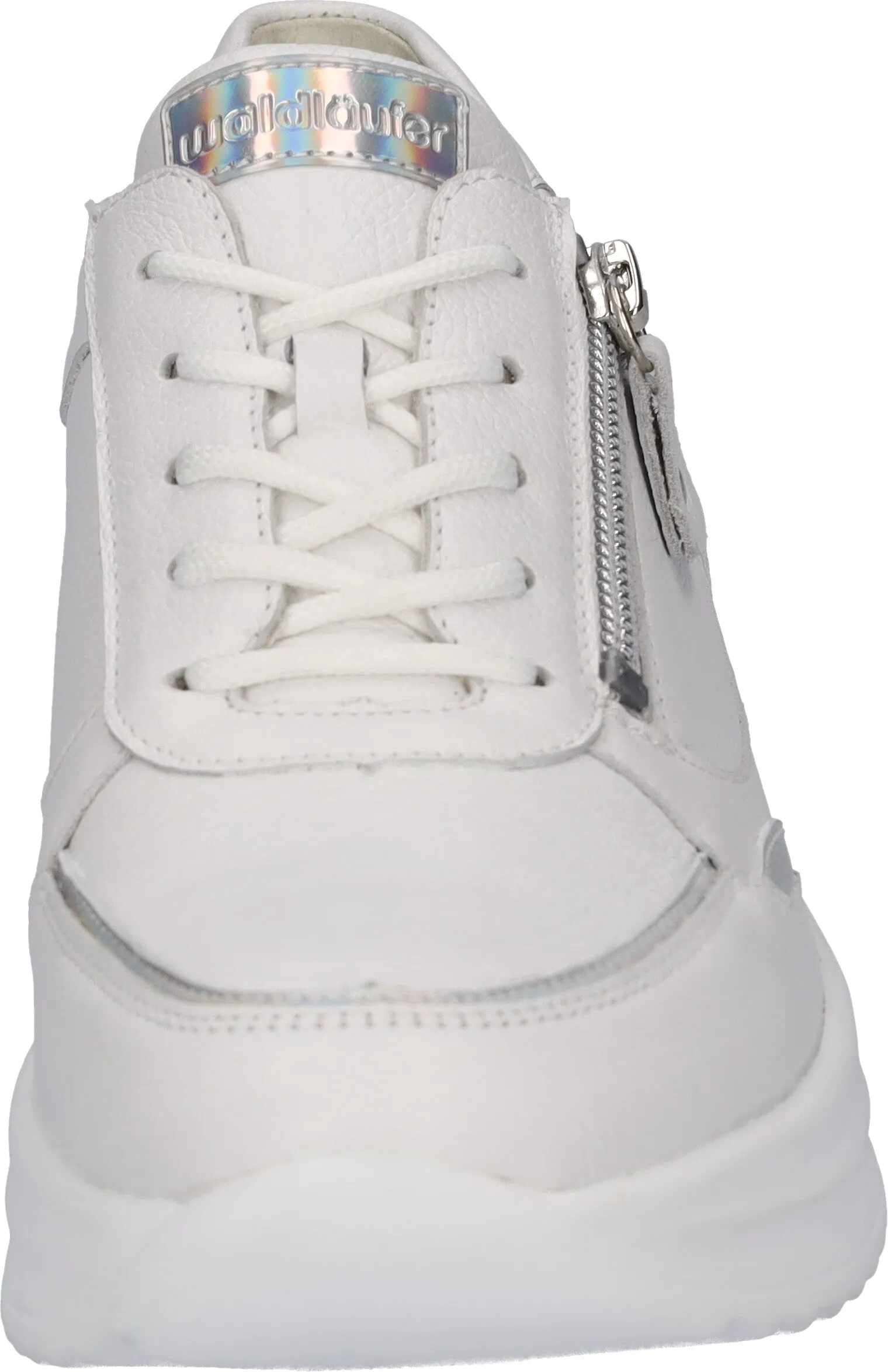 Waldlaufer Arianna 77500 311 663 White And Silver Leather Trainers