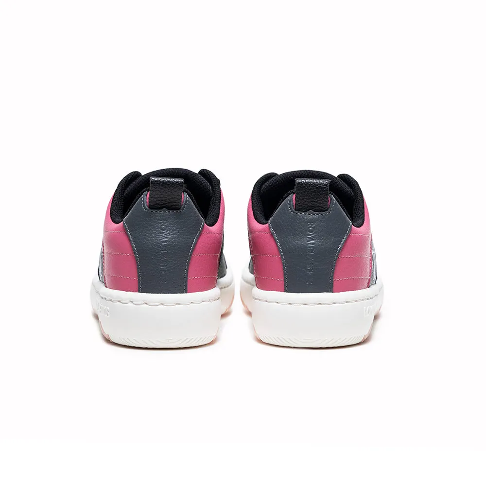 Women's Icon 2.0 Black Pink Logo Leather Sneakers 96522-918