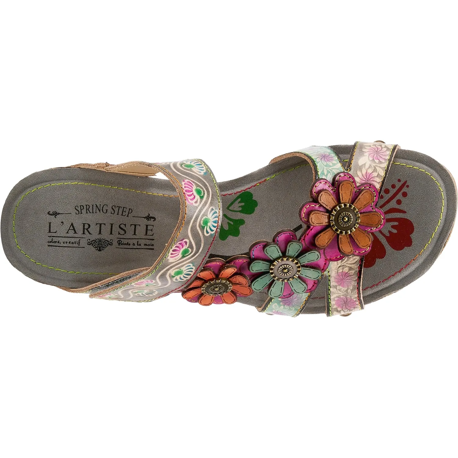 Women's L'Artiste by Spring Step Delight Grey Multi Leather