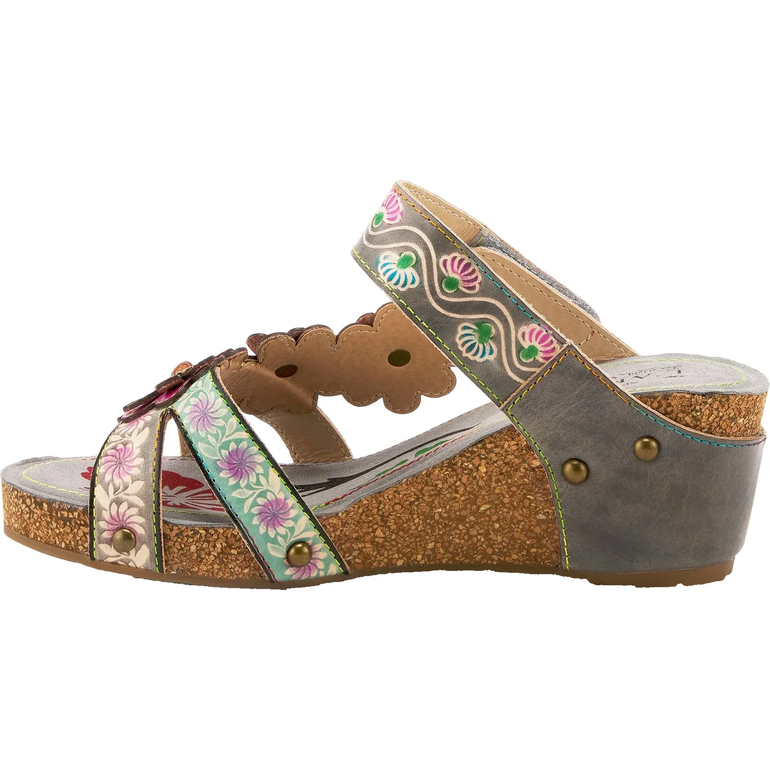 Women's L'Artiste by Spring Step Delight Grey Multi Leather