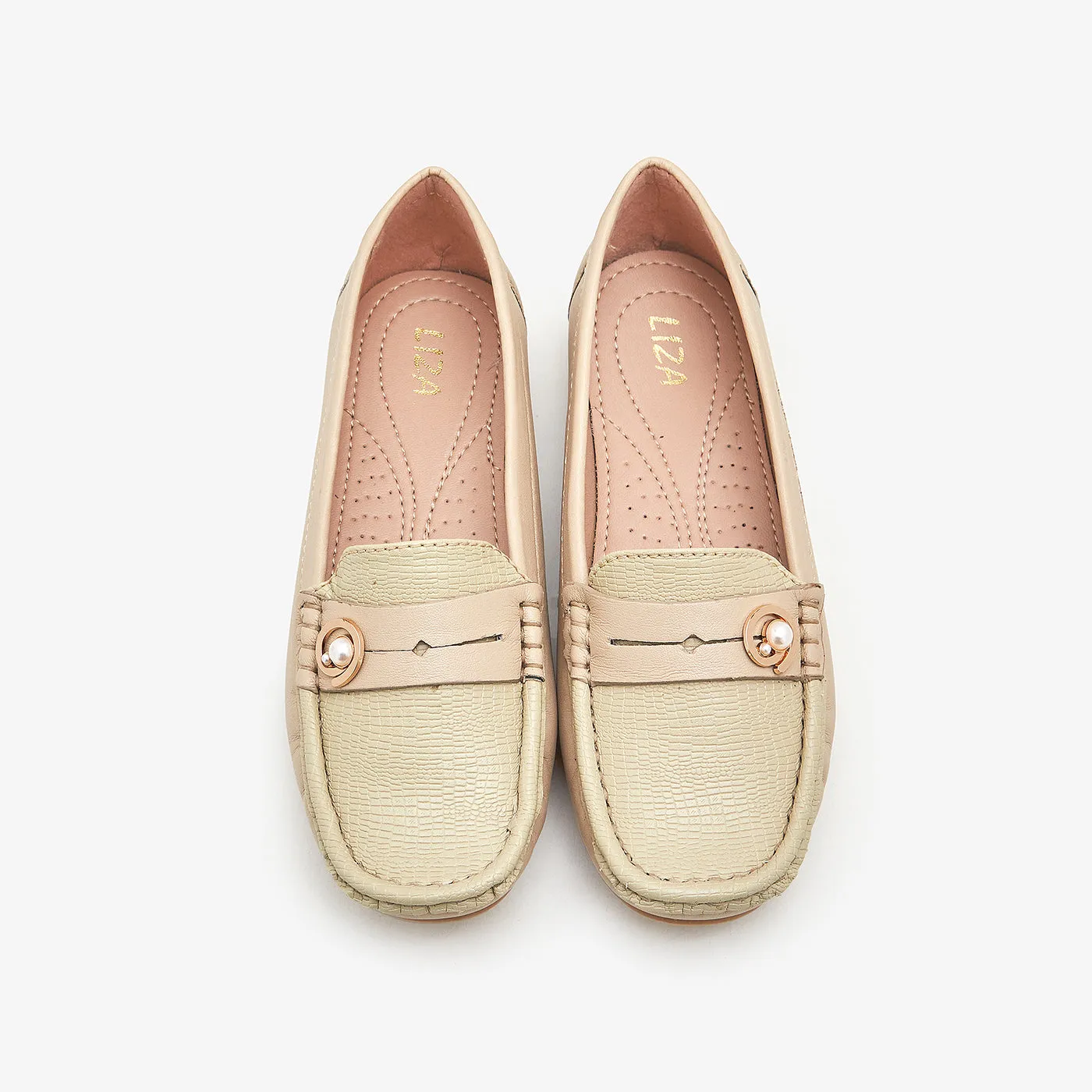 Women's Pearl Buckled Moccs