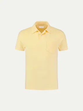 Yellow Terry Towelling Polo Shirt