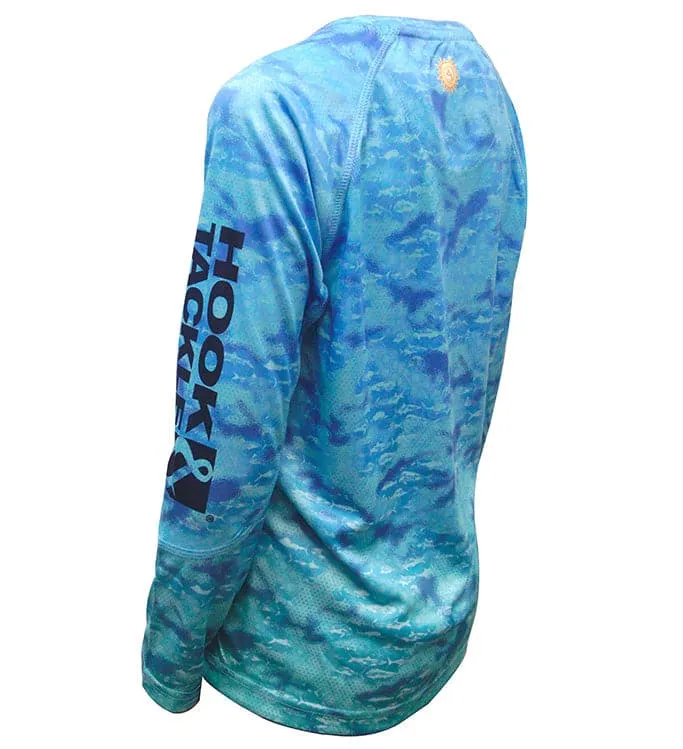 Youth Fish Fractal UV Fishing Shirt (8-20)