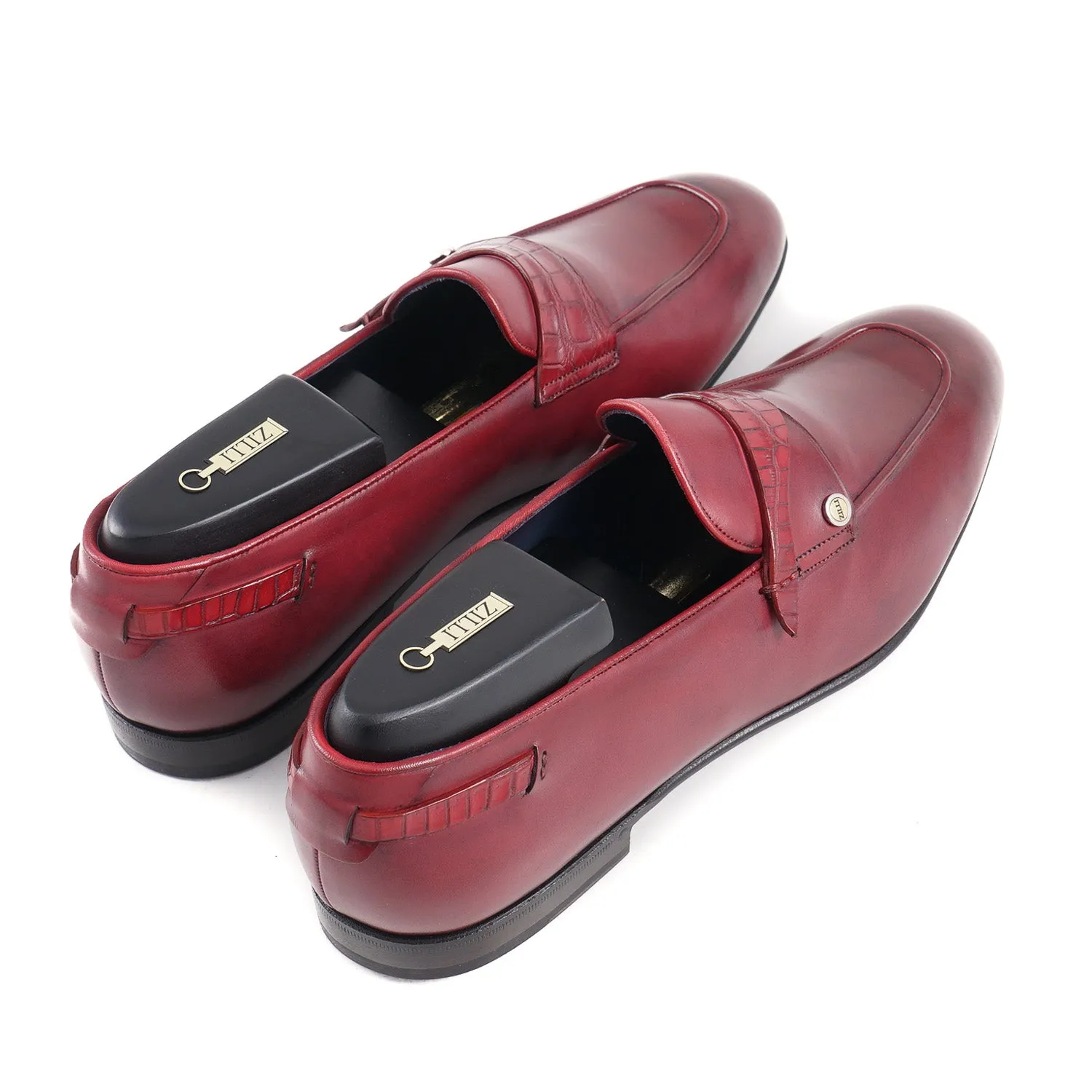 Zilli Crocodile and Calf Leather Loafer