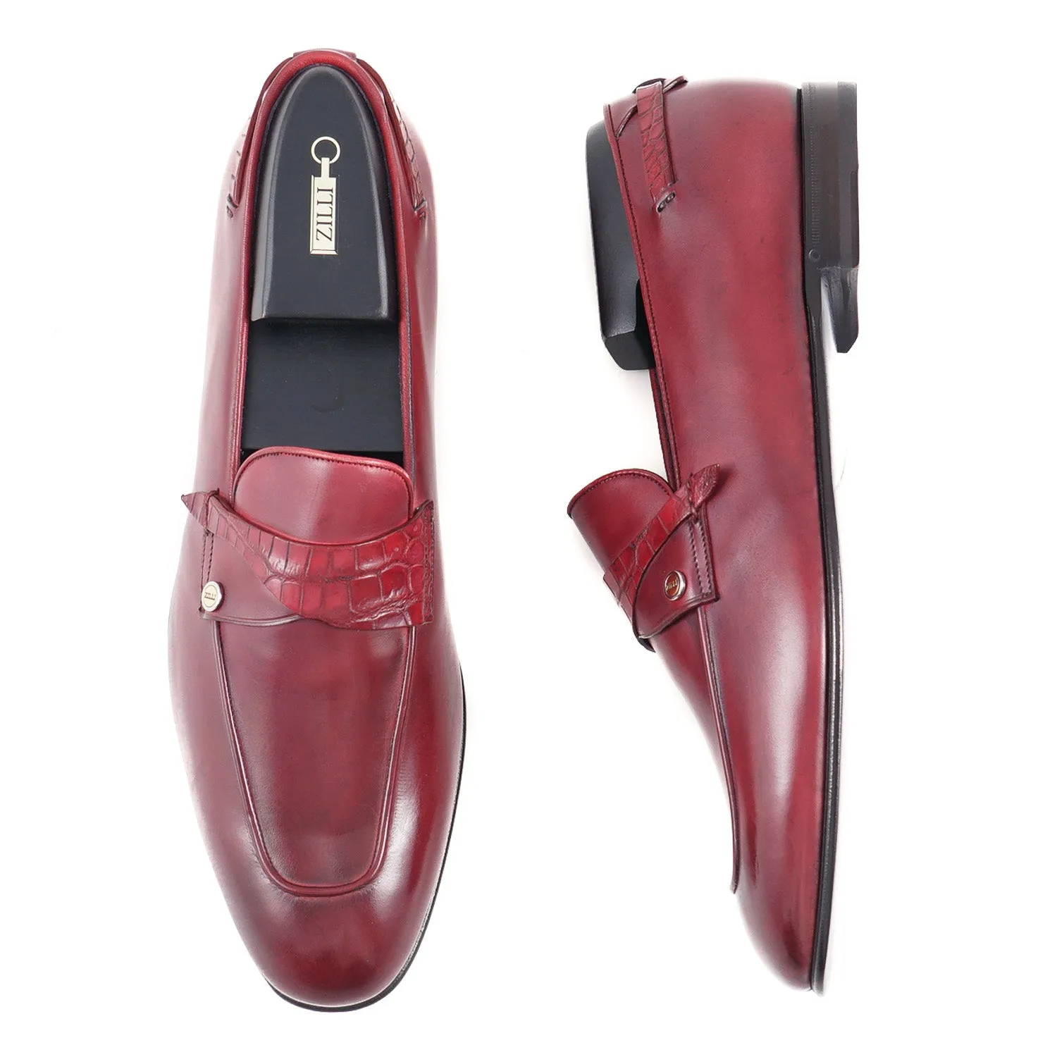 Zilli Crocodile and Calf Leather Loafer