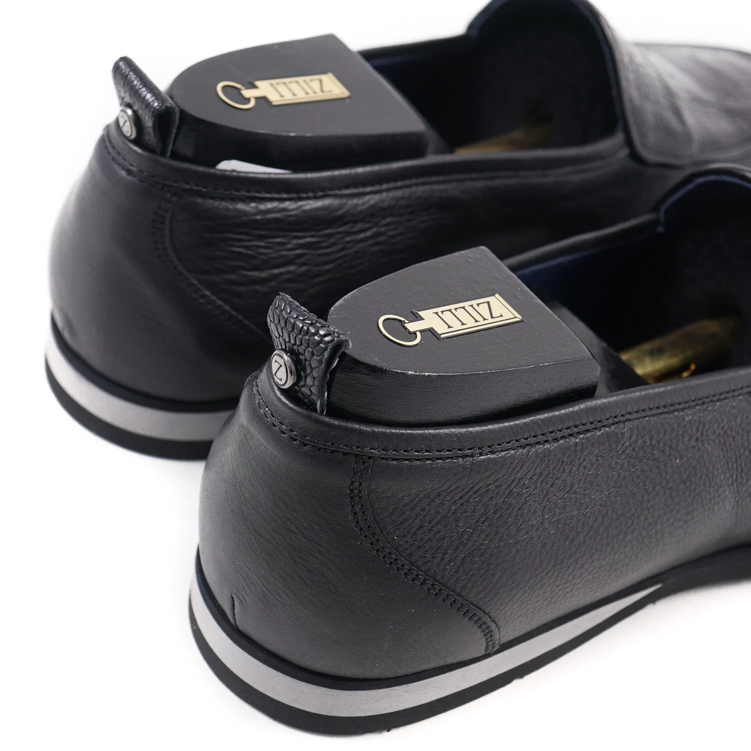 Zilli Ostrich and Calf Leather Loafers