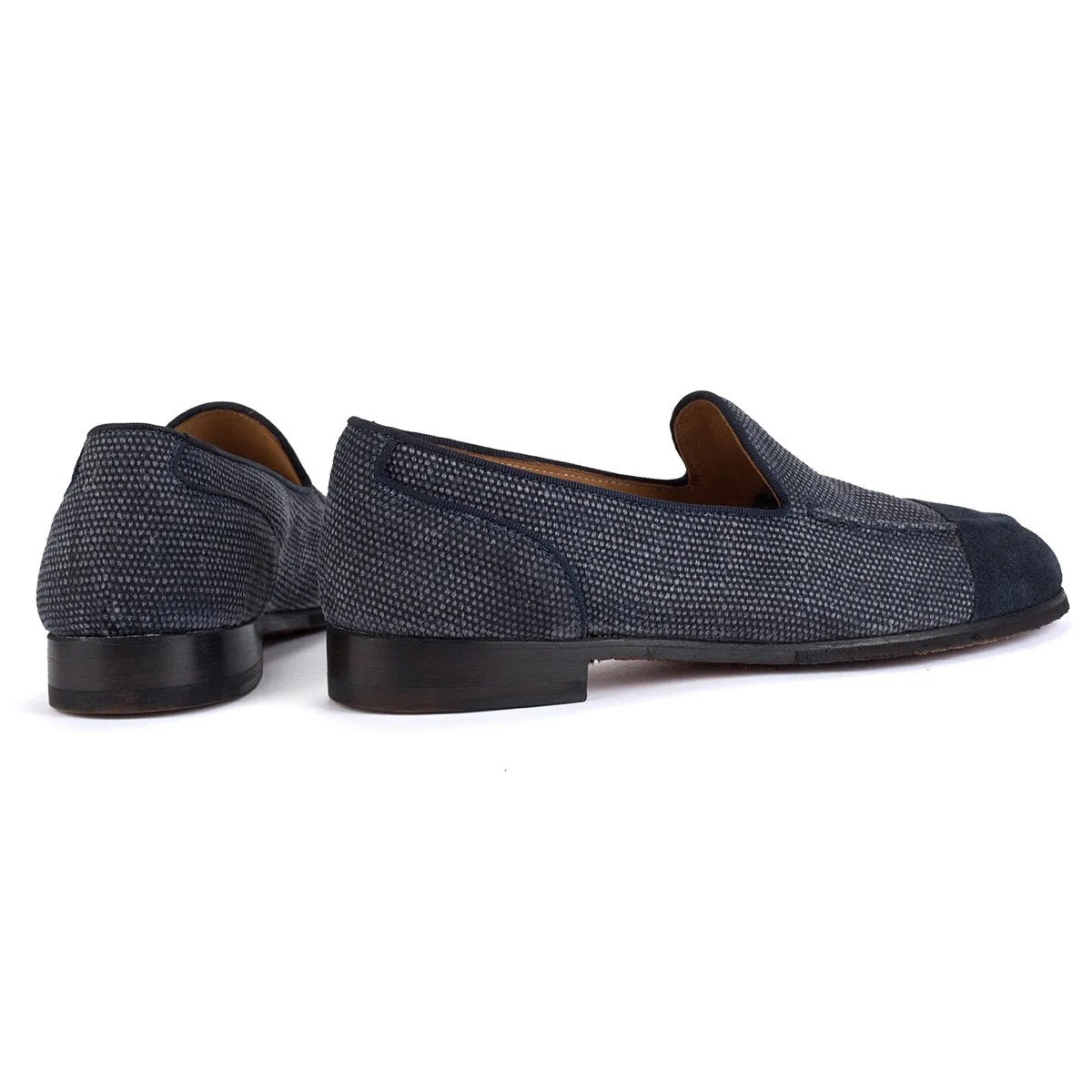 ZOE 56029<br>Navy linen loafers