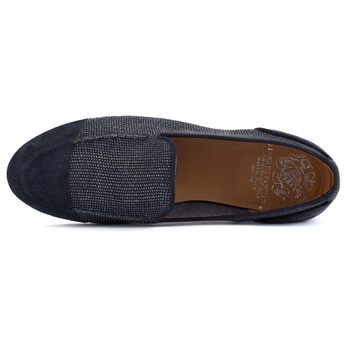 ZOE 56029<br>Navy linen loafers